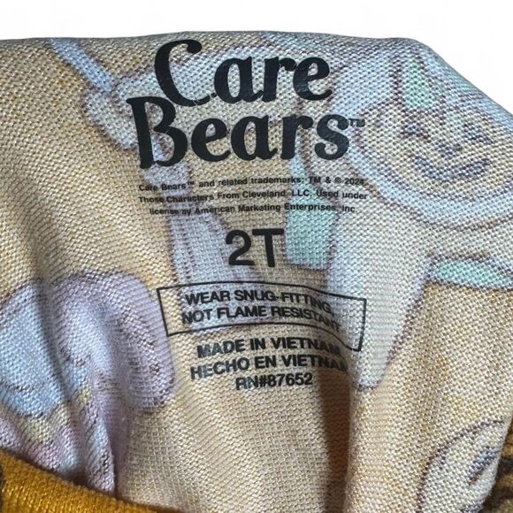 Kids 2T Care Bears Halloween Pajama Set Long Sleeve Orange - Picture 7 of 8